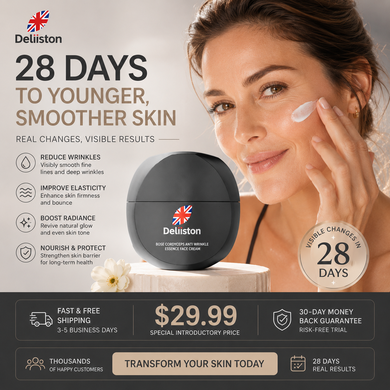 Deliiston Cordyceps Anti-Wrinkle Cream